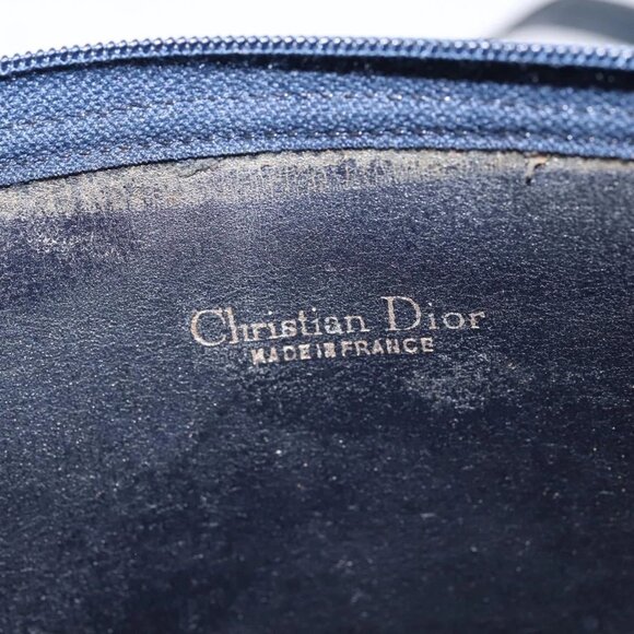 Christian Dior Trotter Canvas Shoulder Bag Navy Auth SW1716 - Picture 10 of 16